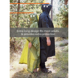 Arcturus - Poncho ligero de nailon Ripstop con capucha ajustable