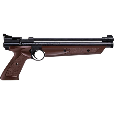 Crosman P1377BR American Classic - Pistola de aire de pellets de calibre .177, color marrón