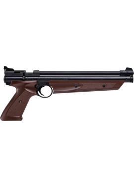Crosman P1377BR American Classic - Pistola de aire de pellets de calibre .177, color marrón