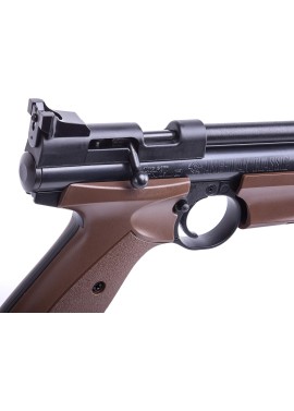 Crosman P1377BR American Classic - Pistola de aire de pellets de calibre .177, color marrón