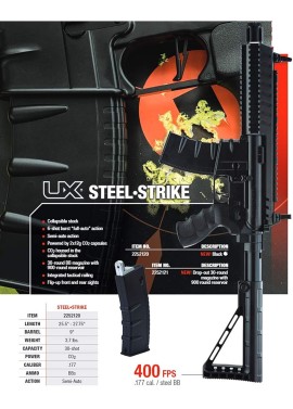 Rifle de aire Umarex Steel-Strike automático, calibre 177, BB
