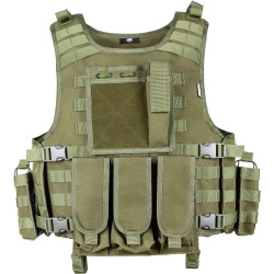MGFLASHFORCE Chaleco táctico Airsoft ajustable modular paintball chaleco