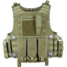 MGFLASHFORCE Chaleco táctico Airsoft ajustable modular paintball chaleco
