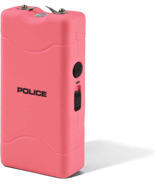 Police 800 - mini picana eléctrica recargable con linterna LED, color rosa