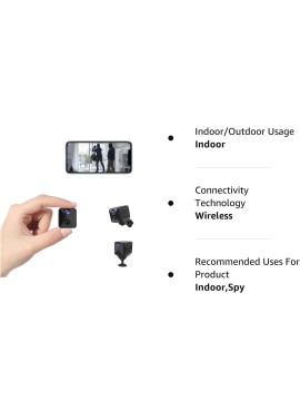 Cámara espía WiFi oculta, mini cámara de seguridad 4K mejorada 2023, batería de 100 días de duración de la batería, alertas de