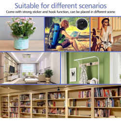 Cámara inalámbrica con WiFi oculta, cámara espía portátil, pequeña cámara de niñera con visión nocturna y detección de