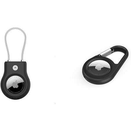 Belkin Apple AirTag - Soporte seguro con cable de alambre, duradero, resistente a los arañazos con sistema de bloqueo de llave