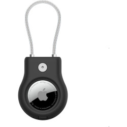 Belkin Apple AirTag - Soporte seguro con cable de alambre, duradero, resistente a los arañazos con sistema de bloqueo de llave
