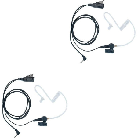 Klykon Auricular de tubo acústico encubierto con micrófono PTT para Motorola Talkabout Walkie Talkie Radio de 2 vías MH230R T200