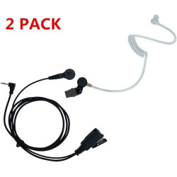 Klykon Auricular de tubo acústico encubierto con micrófono PTT para Motorola Talkabout Walkie Talkie Radio de 2 vías MH230R T200