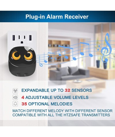 Alarma de entrada - Alarma inalámbrica de 1/2 milla de largo alcance, sensor de movimiento y detector resistente a la intemperie