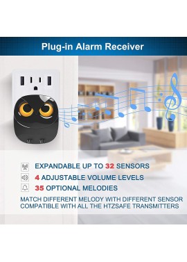 Alarma de entrada - Alarma inalámbrica de 1/2 milla de largo alcance, sensor de movimiento y detector resistente a la intemperie