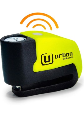 Candado con alarma para el disco de freno Urban UR6 para motocicleta y bicicleta de 0.23 in y 120 dB, universal, resistente al