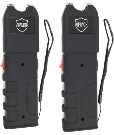 VIPMOK 928 Tipo Stun Gun Linterna de autodefensa linterna eléctrica Shocker (2 unidades)