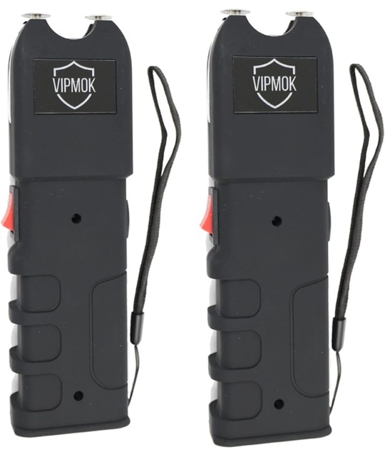 VIPMOK 928 Tipo Stun Gun Linterna de autodefensa linterna eléctrica Shocker (2 unidades)