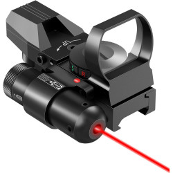 CVLIFE 1x22x33 vista refleja punto rojo rojo verde 4 óptica retícula con láser e interruptor de almohadilla de presión para