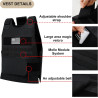 Chaleco táctico ligero con 2 inserciones de espuma EVA