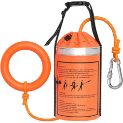 Bolsa de rescate de agua con 50 pies de cuerda en resistencia a la tracción de 3/10 pulgadas clasificada para 1844 libras