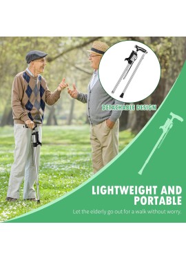 Hold 440 Lbs Walking Cane for Men & Women Aluminum Alloy Lightweight Height Adjustable Walking Stick Heavy Duty Foldbale Free
