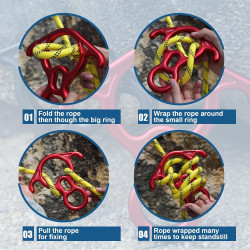 dispositivo de seguridad para escalada en roca Peak Rescue 7075 aleación de aluminio