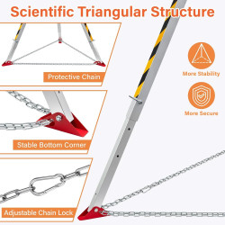 TRSMIMA Kit de trípode para espacio confinado | Con capacidad de 544 Kg y ajustable