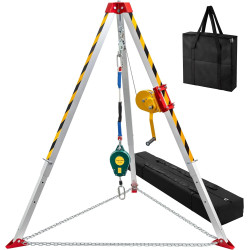 TRSMIMA Kit de trípode para espacio confinado | Con capacidad de 544 Kg y ajustable