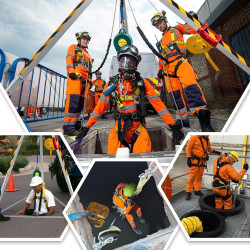 TRSMIMA Kit de trípode para espacio confinado | Con capacidad de 544 Kg y ajustable