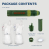 Survivor Filter Squeeze Kit - Paja de supervivencia purificadora de agua con botella de agua plegable, popote de supervivencia