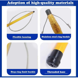 Gancho telescópico de rescate | Anillo telescopico de fibra de vidrio ajustable