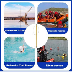 Gancho telescópico de rescate | Anillo telescopico de fibra de vidrio ajustable