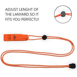 Silbatos de emergencia con cordón de seguridad, silbato de supervivencia, para kayak