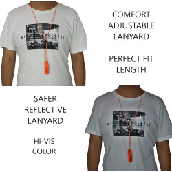 Silbatos de emergencia con cordón de seguridad, silbato de supervivencia, para kayak