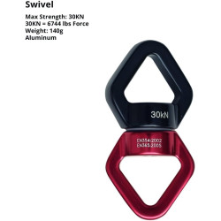 F.Life Kit de hardware de seda aérea | Aparejo giratorio ideal para rescates o yoga