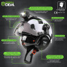 GREEN DEVIL Casco de seguridad | Casco con visera y luz para rescate o construccion