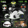 GREEN DEVIL Casco de seguridad | Casco con visera y luz para rescate o construccion