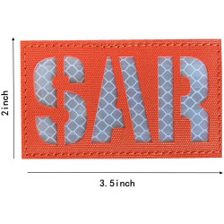 Paquete de 2 parches reflectantes de búsqueda y rescate naranja