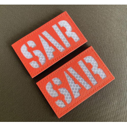 Paquete de 2 parches reflectantes de búsqueda y rescate naranja