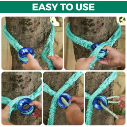 Arborist - Cuerda de elevación | Con anillo de aluminio y 7 ajustes de bolsillo