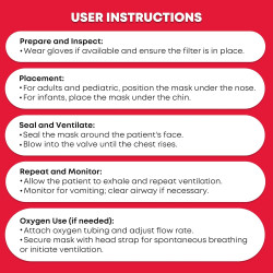 Kit combinado de máscara de RCP para adultos y bebés