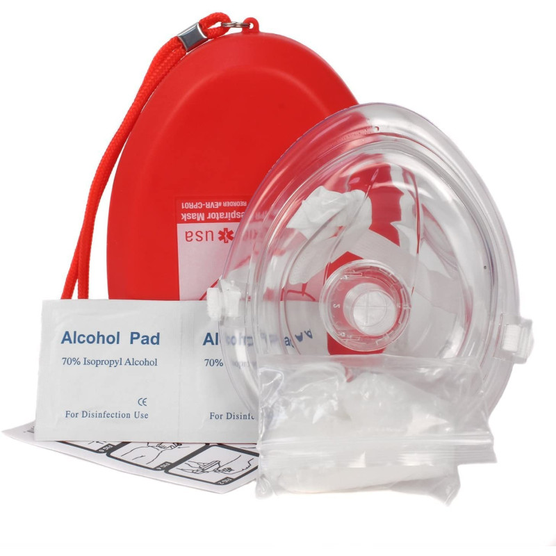 Ever Ready First Aid Máscara de rescate de RCP, resucitador de bolsillo para adultos/niños