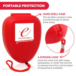 Ever Ready First Aid Máscara de rescate de RCP, resucitador de bolsillo para adultos/niños