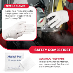 Ever Ready First Aid Máscara de rescate de RCP, resucitador de bolsillo para adultos/niños