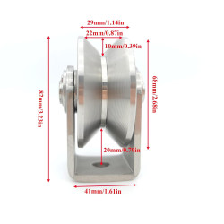 Rueda de ranura en V de acero inoxidable | Rueda de acero inoxidable multiusos