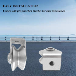 Rueda de ranura en V de acero inoxidable | Rueda de acero inoxidable multiusos