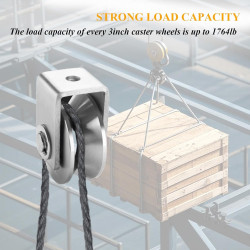 Rueda de ranura en V de acero inoxidable | Rueda de acero inoxidable multiusos