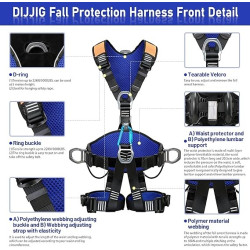 Arnés de seguridad de cuerpo completo con protección contra caídas