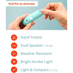 Vantamo Alarma personal para autodefensa con aviso de batería baja