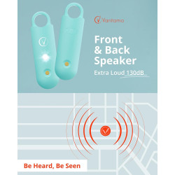 Vantamo Alarma personal para autodefensa con aviso de batería baja