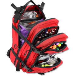 Lightning X Stocked EMS/EMT - Mochila médica para primeros auxilios + kit, Rojo
