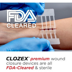 Clozex Dispositivo de cierre de heridas: reparación de 3 laceraciones individuales de 3 3/8 pulgadas sin puntadas